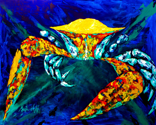 Gulf Waters - Blue Crab - 11"x14" Print