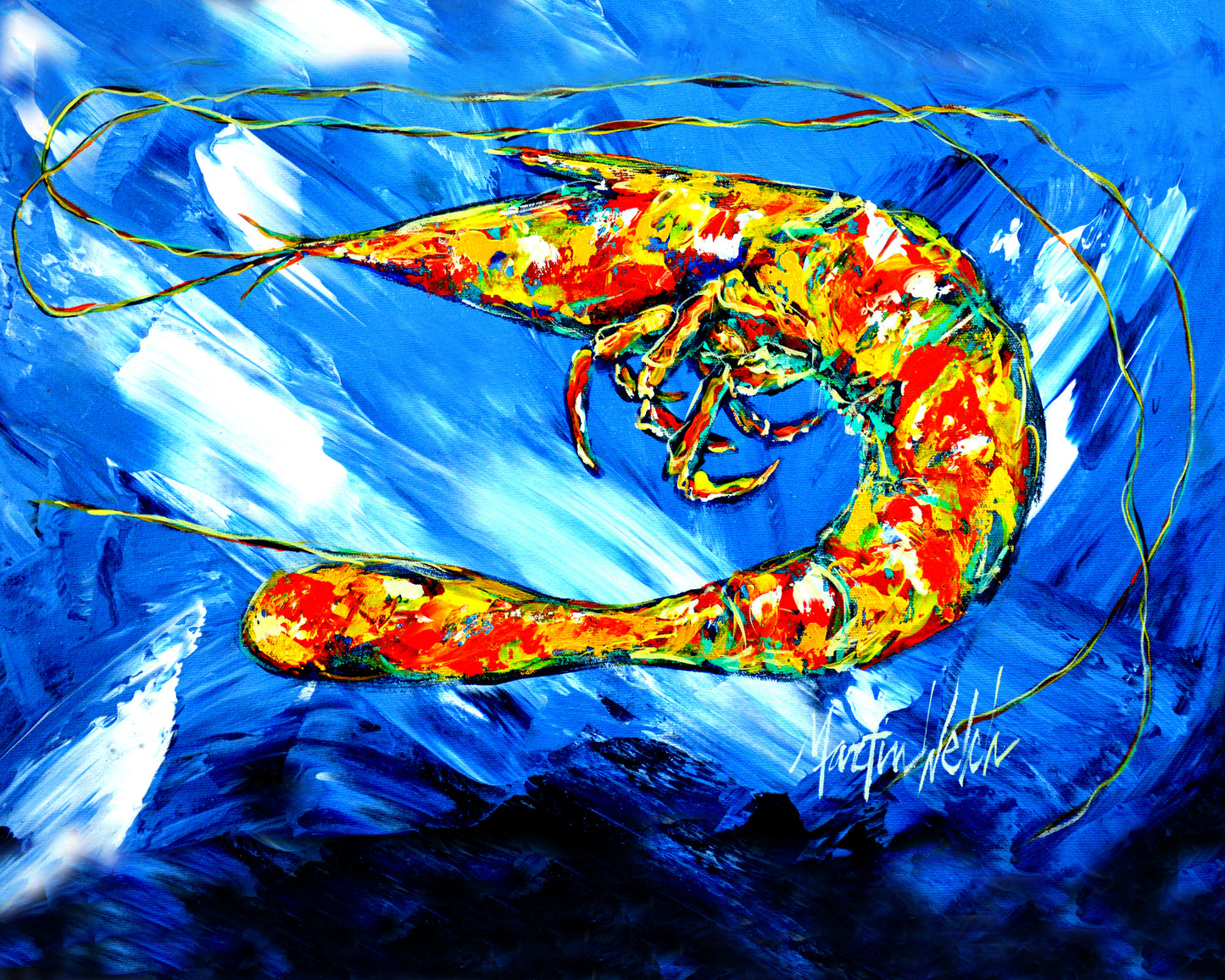 Ice Blue - Shrimp  - 11"x14" Print