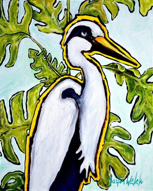 Jungle Fever - Egret - 11"x14" Print