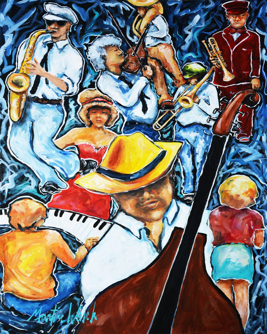 Kinda Jazzy - Jazz Band - 11"x14" Print