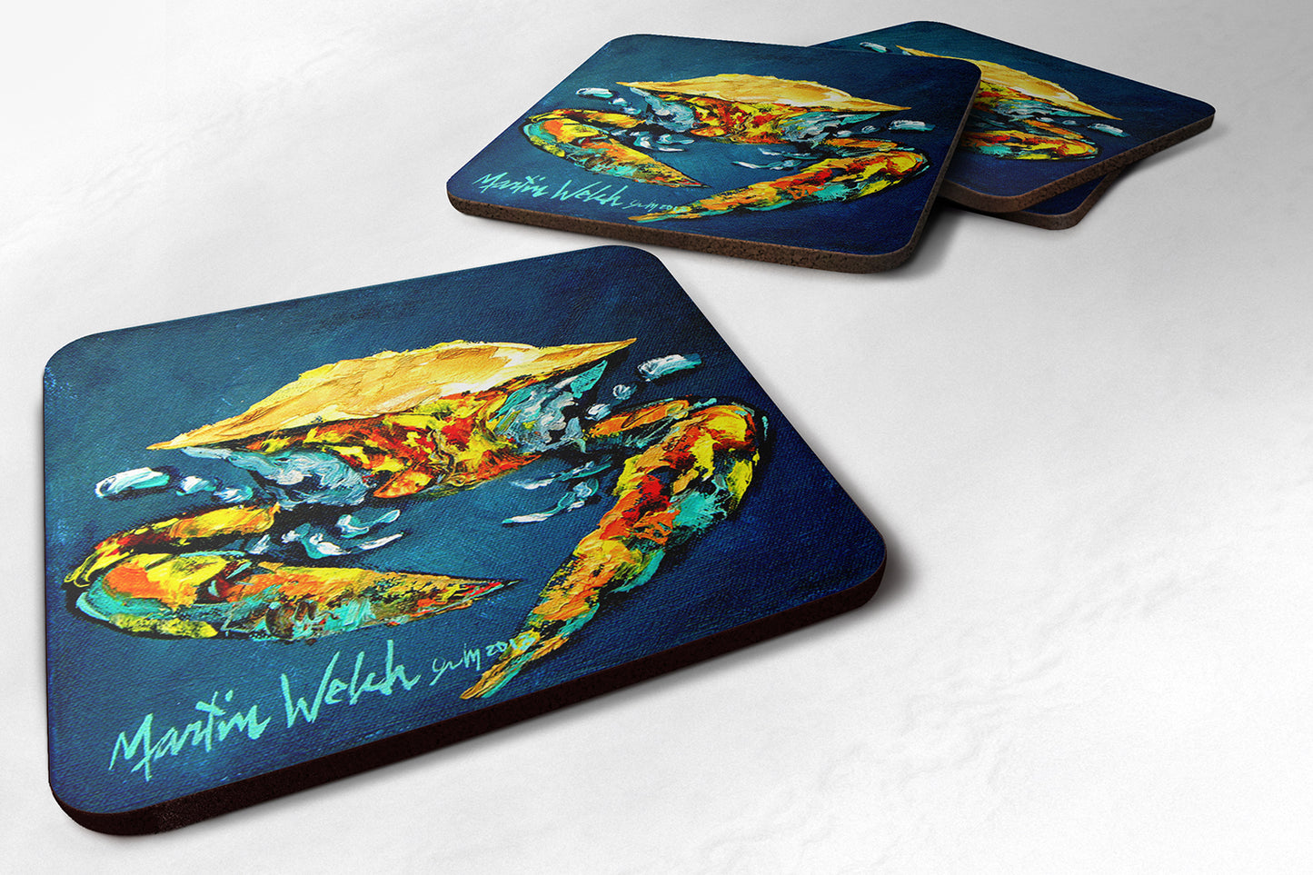 Buy this Crab Catch Up Foam Coaster Set of 4