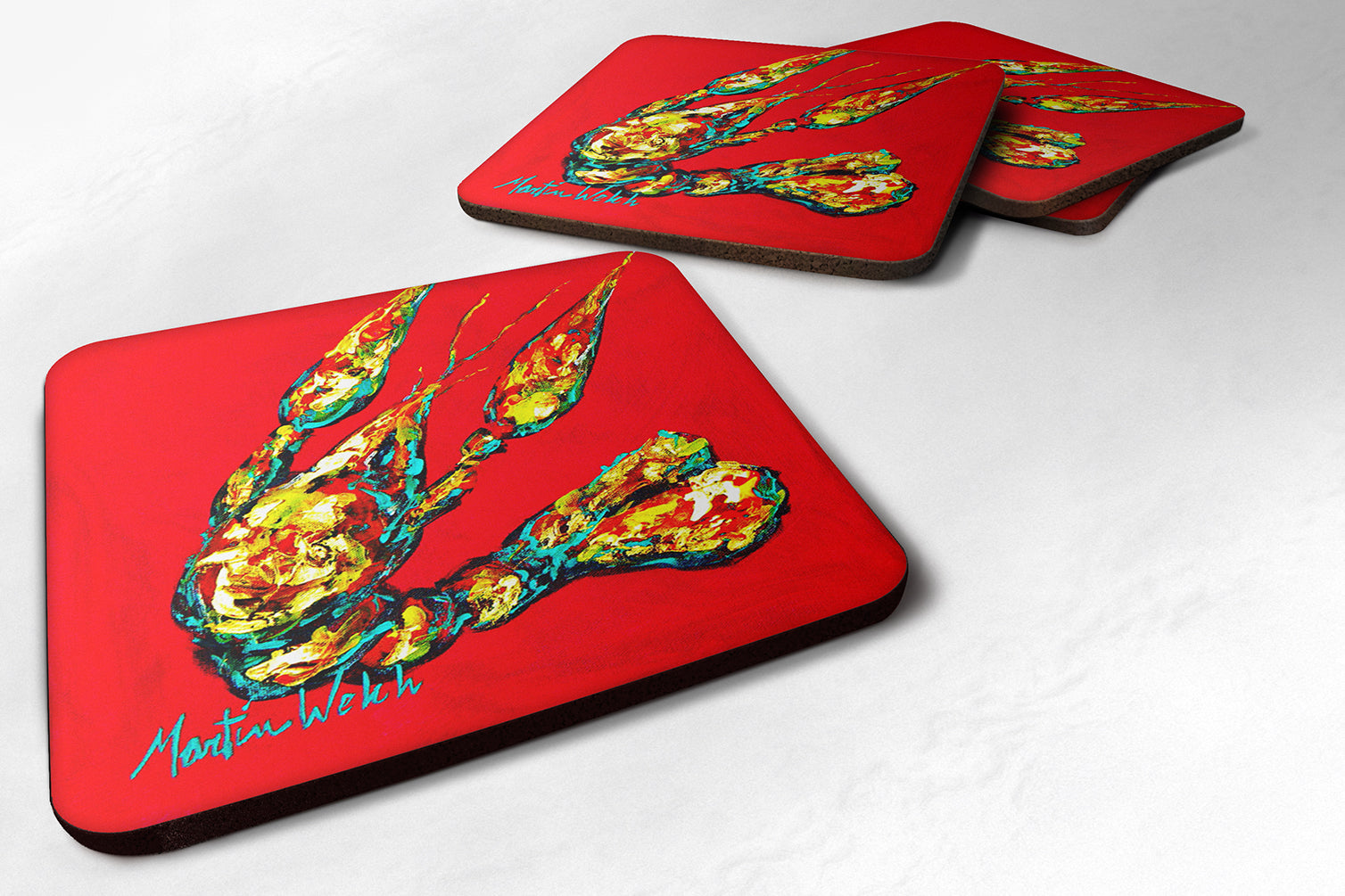 Buy this Crawfish Knuckles Foam Coaster Set of 4