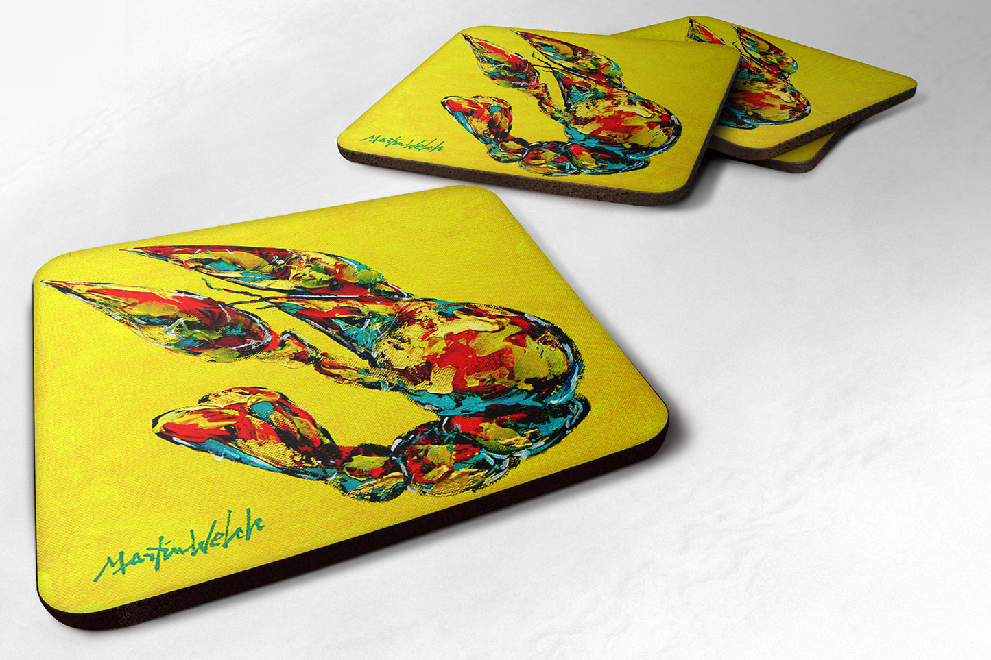 Buy this Crawfish Lemon Juice Foam Coaster Set of 4