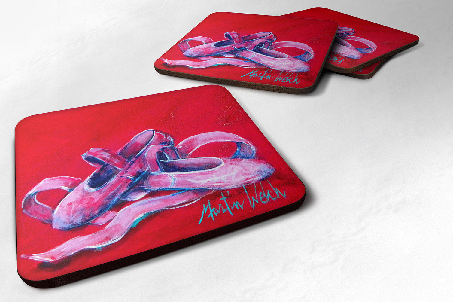 Buy this Ballet Little Slippers Foam Coaster Set of 4