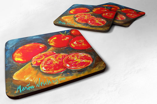 Buy this Vegetables - Tomato Slice It Up Foam Coaster Set of 4