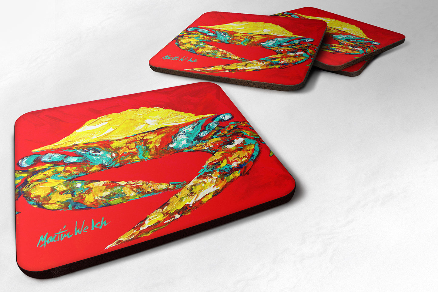 Buy this Crab Wiggles Foam Coaster Set of 4