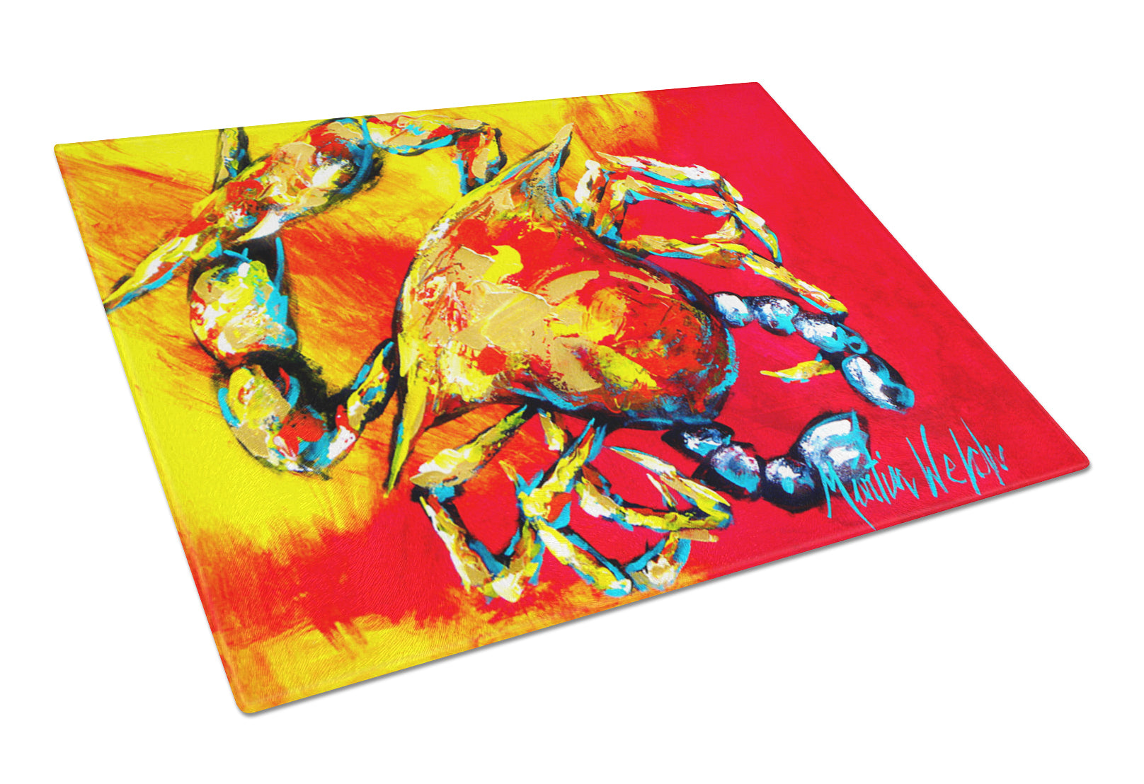 Buy this Crab Hot Dang Glass Cutting Board Large