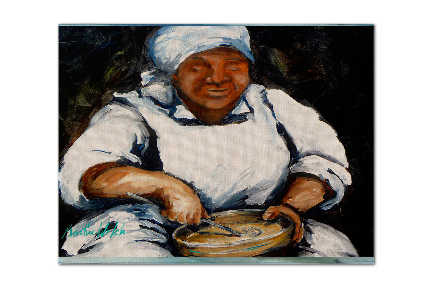 Buy this Hot Water Cornbread Cook Fabric Placemat