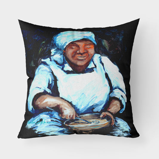 Buy this Hot Water Cornbread Cook Fabric Decorative Pillow