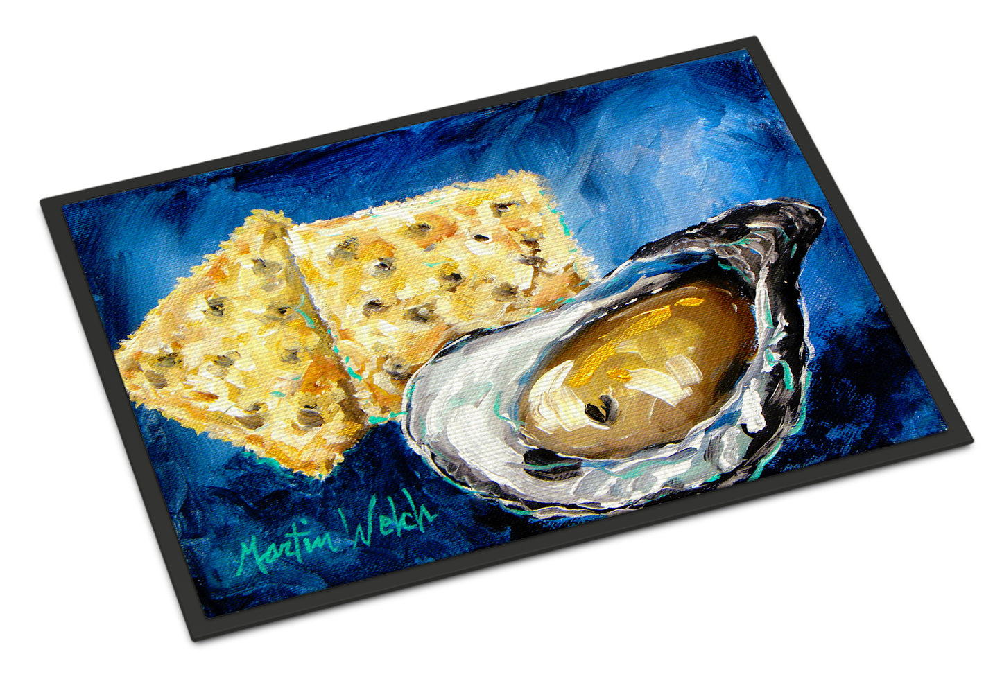 Buy this Oysters Two Crackers Indoor or Outdoor Mat 18x27