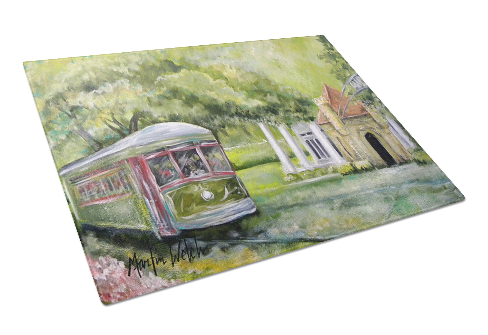 Buy this Next Stop Audobon Park Streetcar Glass Cutting Board Large