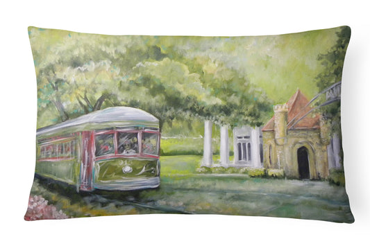 Buy this Next Stop Audobon Park Streetcar Canvas Fabric Decorative Pillow