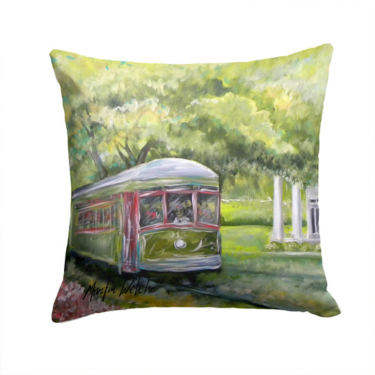 Buy this Next Stop Audobon Park Streetcar Fabric Decorative Pillow