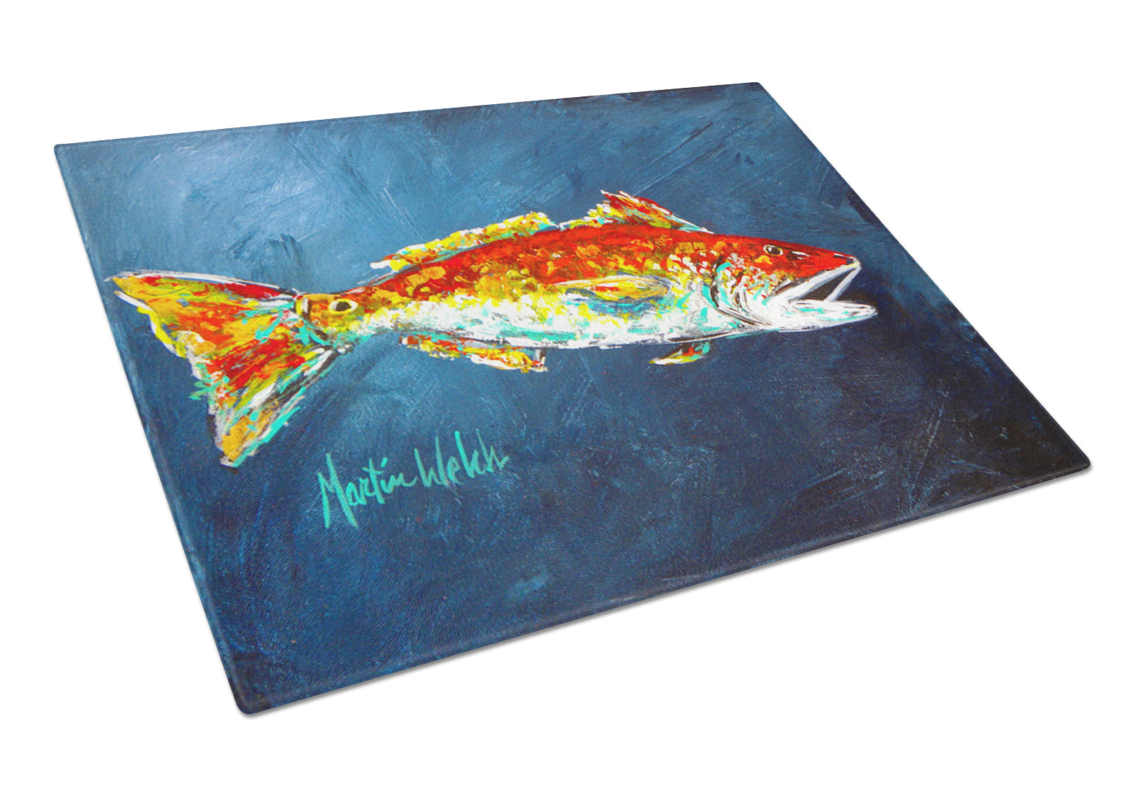 Buy this Fish - Red Fish Red for Jarett Glass Cutting Board Large