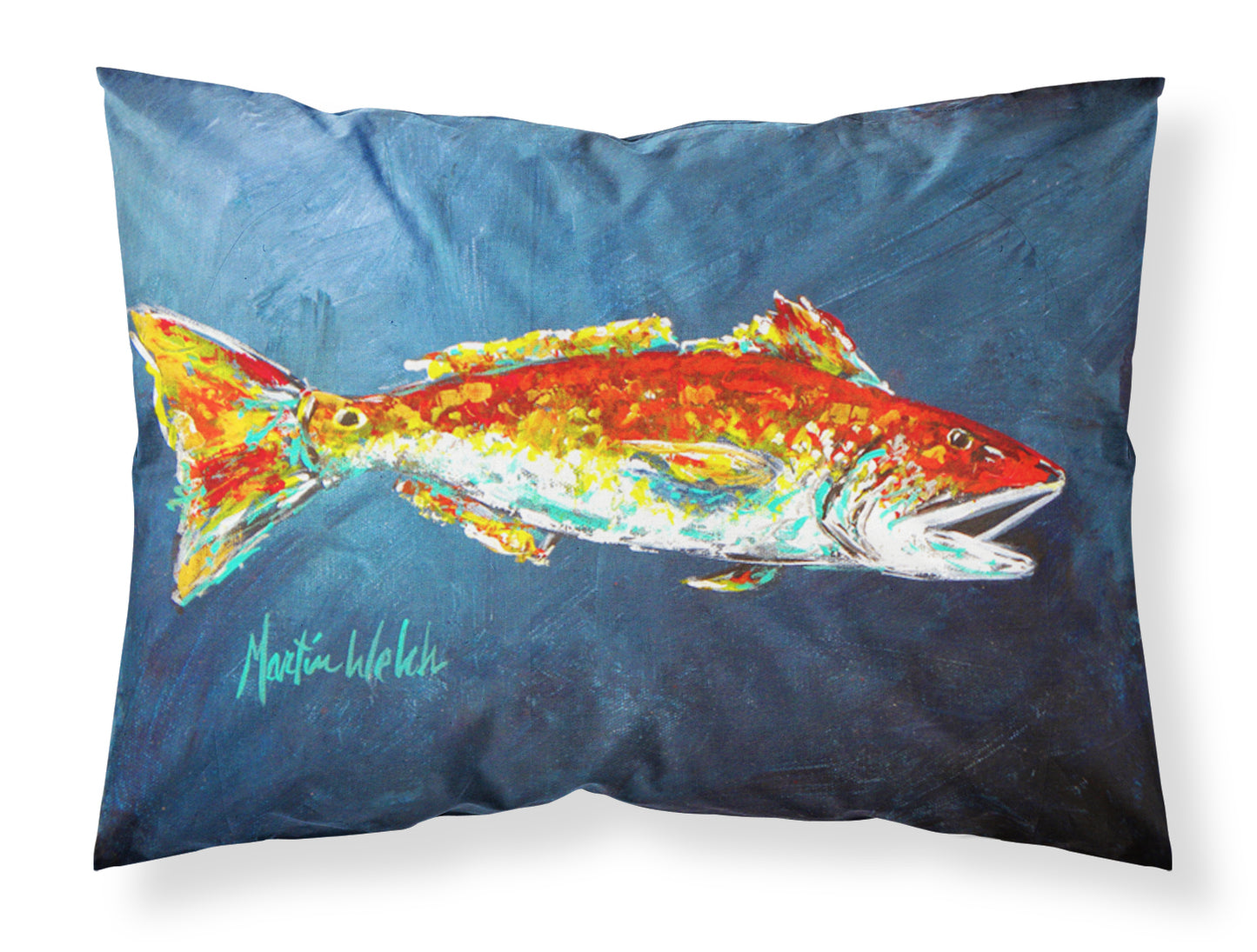 Buy this Fish - Red Fish Red for Jarett Fabric Standard Pillowcase