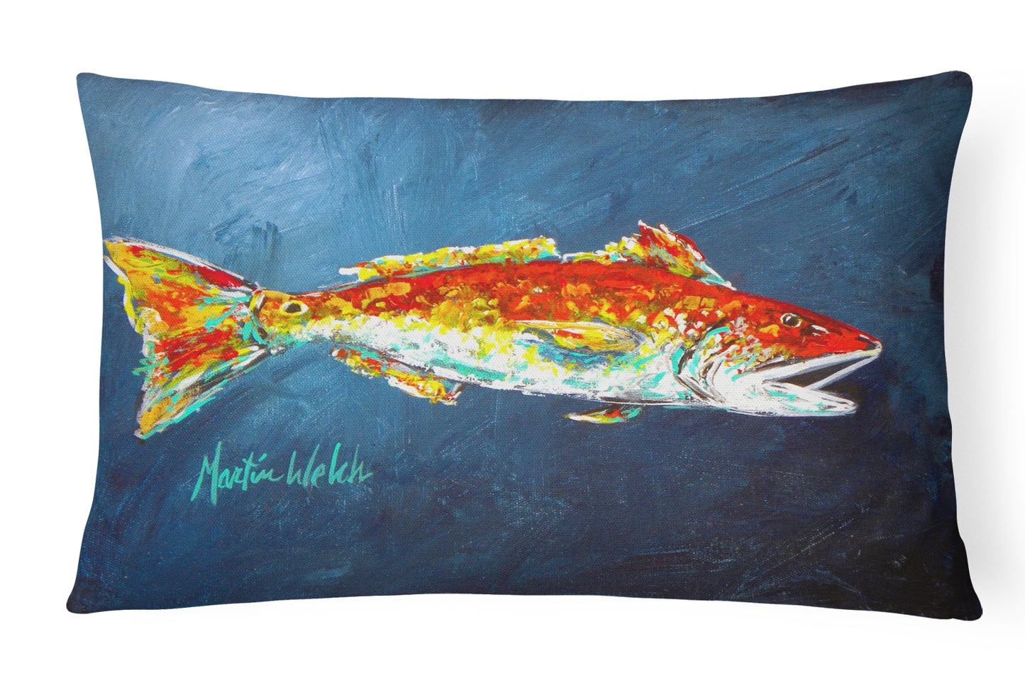 Buy this Fish - Red Fish Red for Jarett Canvas Fabric Decorative Pillow
