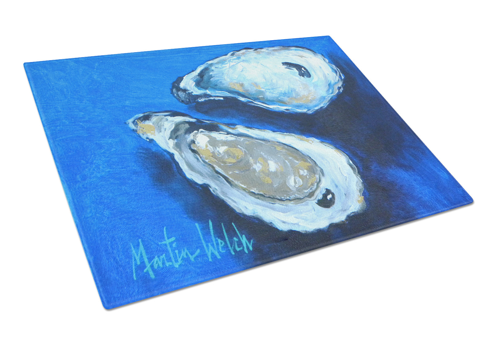 Buy this Oysters Seafood Four Glass Cutting Board Large