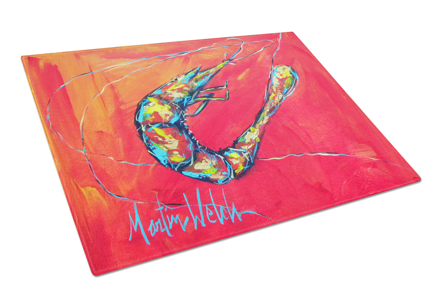 Buy this Shrimp Seafood Three Glass Cutting Board Large