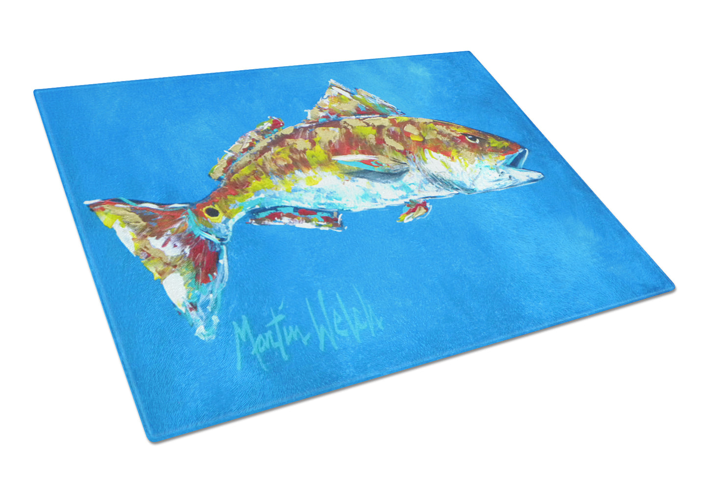 Buy this Fish - Red Fish Seafood Two Glass Cutting Board Large