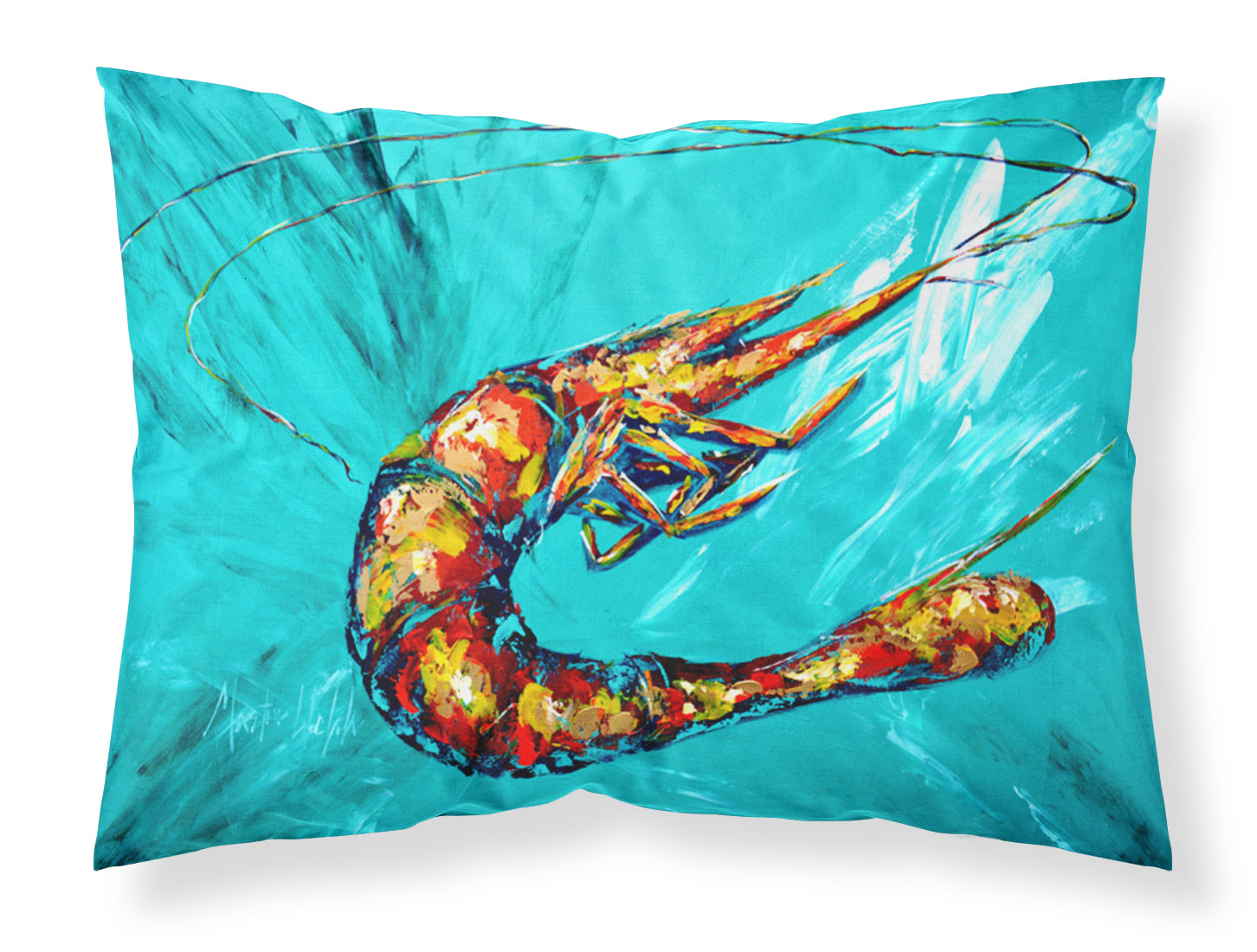 Buy this Shrimp Teal Shrimp Fabric Standard Pillowcase