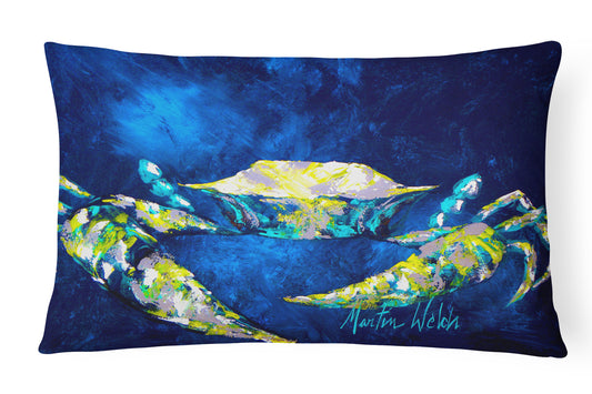 Buy this Crab Blue Canvas Fabric Decorative Pillow