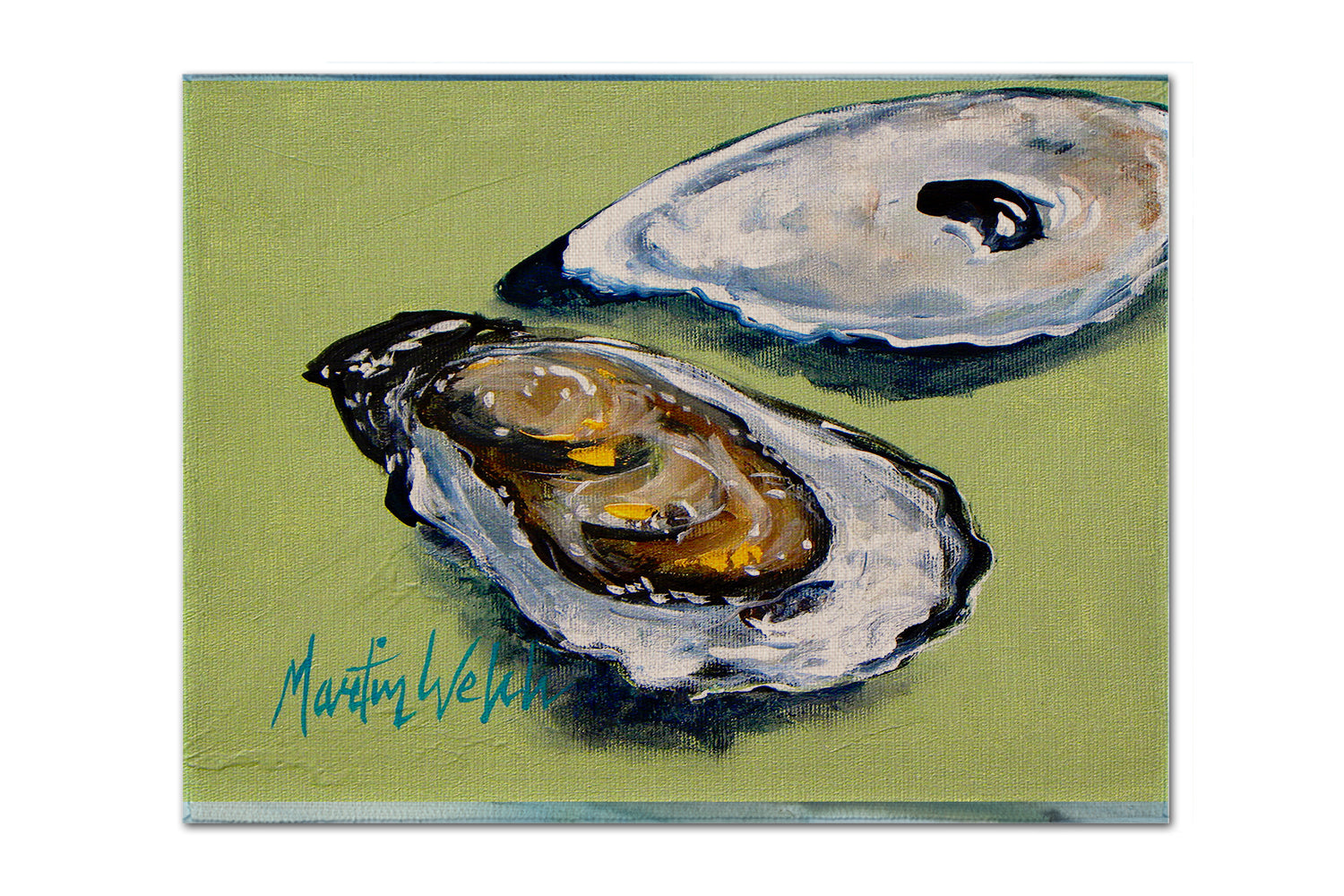 Buy this Oysters Two Shells Fabric Placemat
