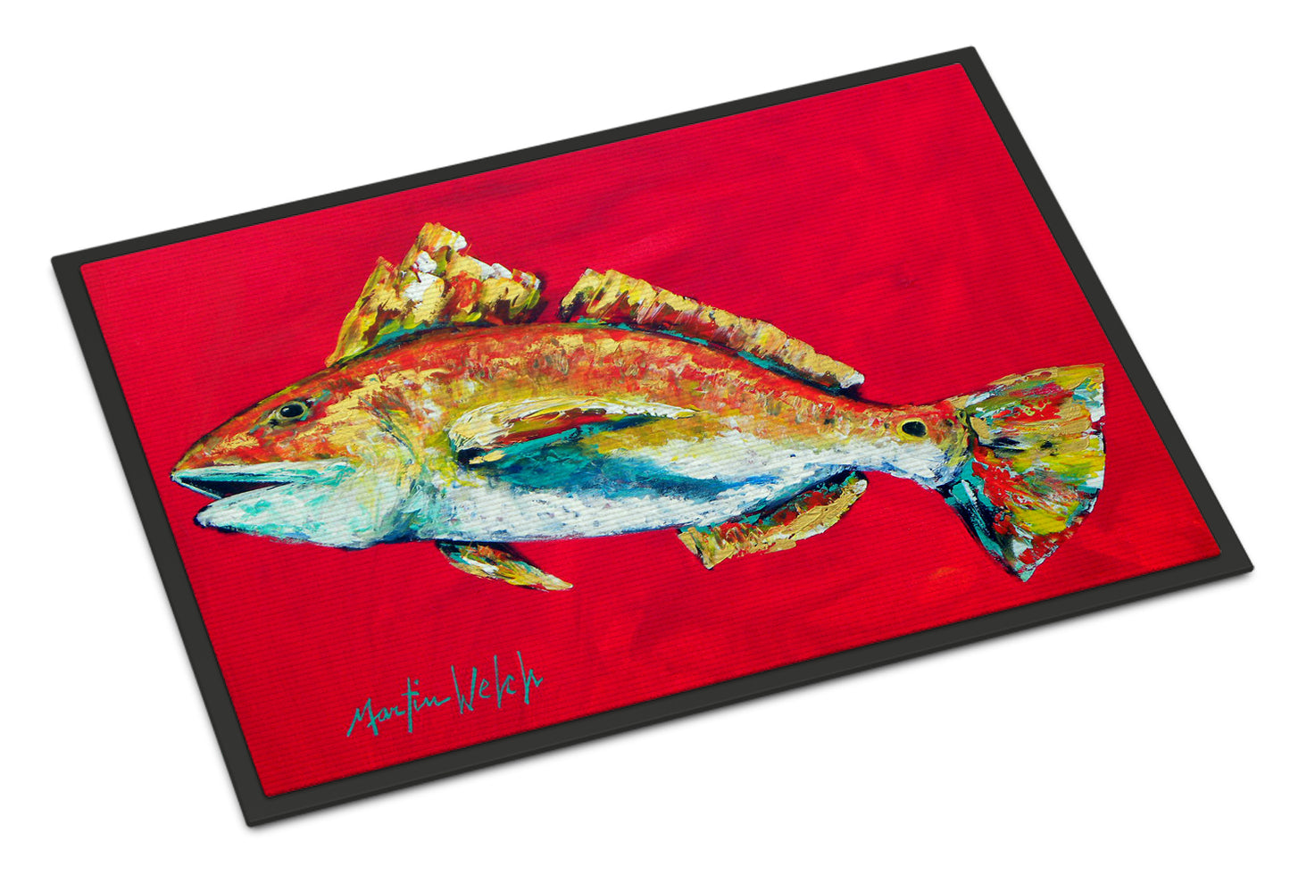 Buy this Fish - Red Fish Woo Hoo Indoor or Outdoor Mat 24x36