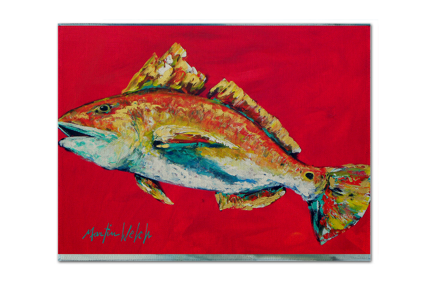 Buy this Fish - Red Fish Woo Hoo Fabric Placemat