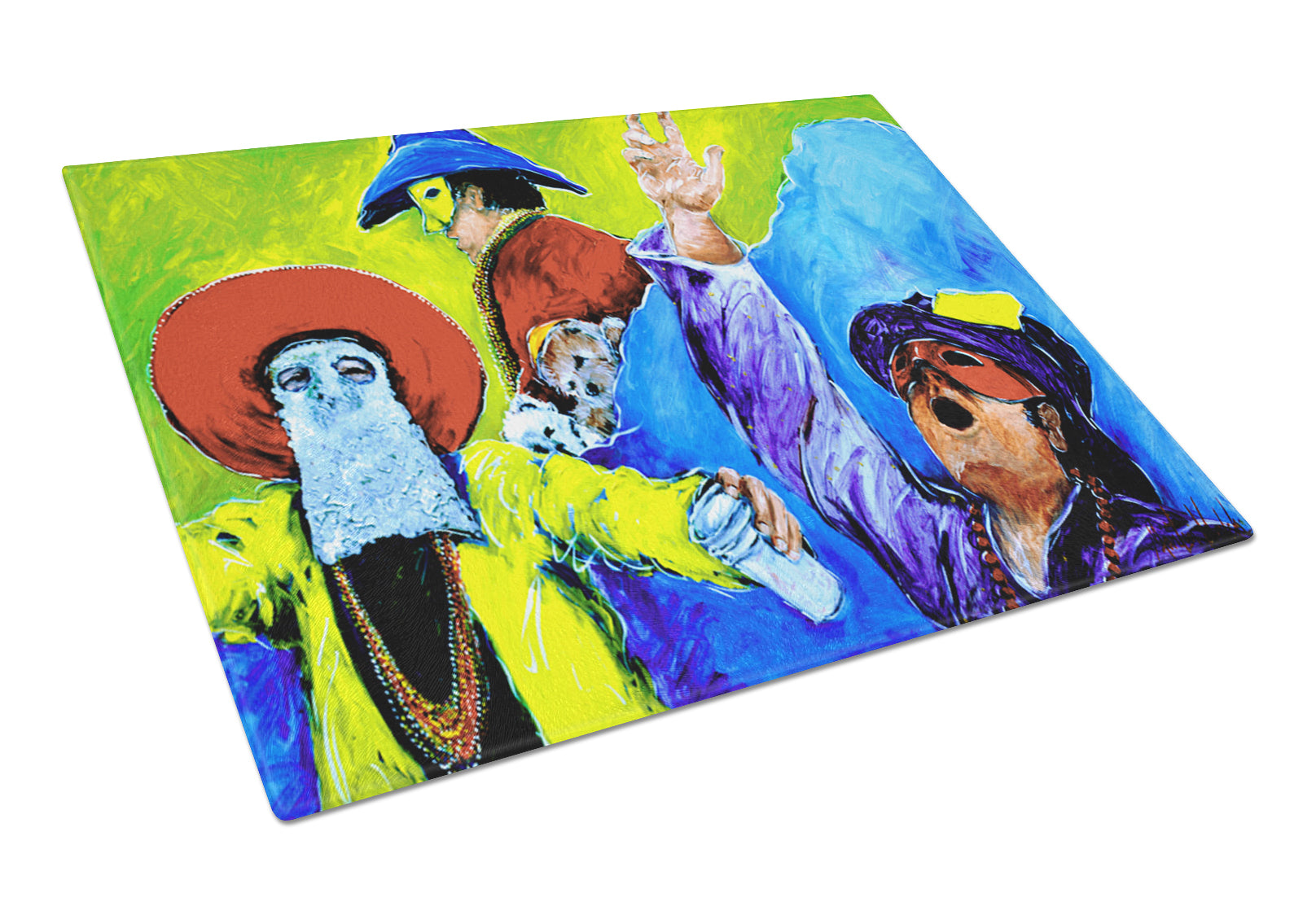 Buy this Mardi Gras Throw me something mister Glass Cutting Board Large