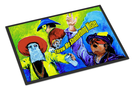 Buy this Mardi Gras Throw me something mister Indoor or Outdoor Mat 24x36