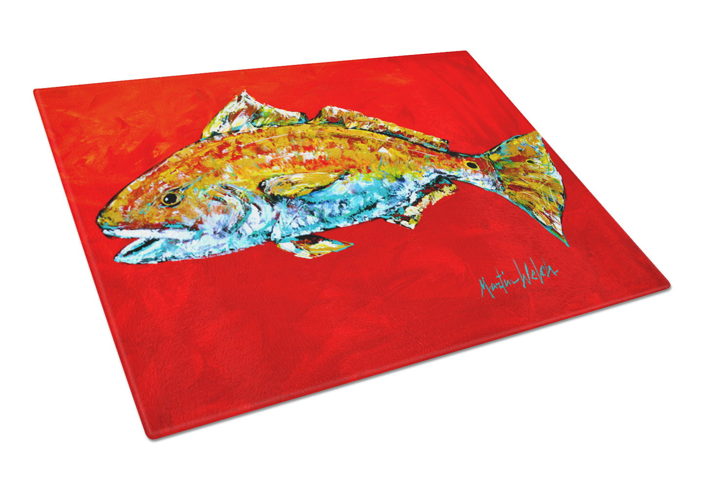 Buy this Fish - Red Fish Red Head Glass Cutting Board Large