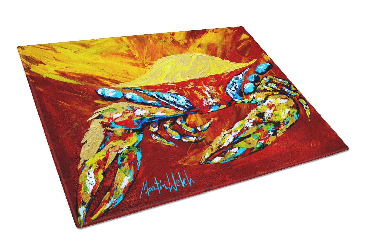 Buy this Crab Buster Brown Glass Cutting Board Large