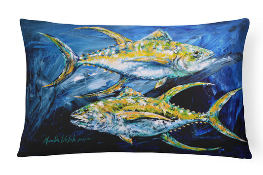 Buy this Fish - Tuna Tuna Blue Canvas Fabric Decorative Pillow