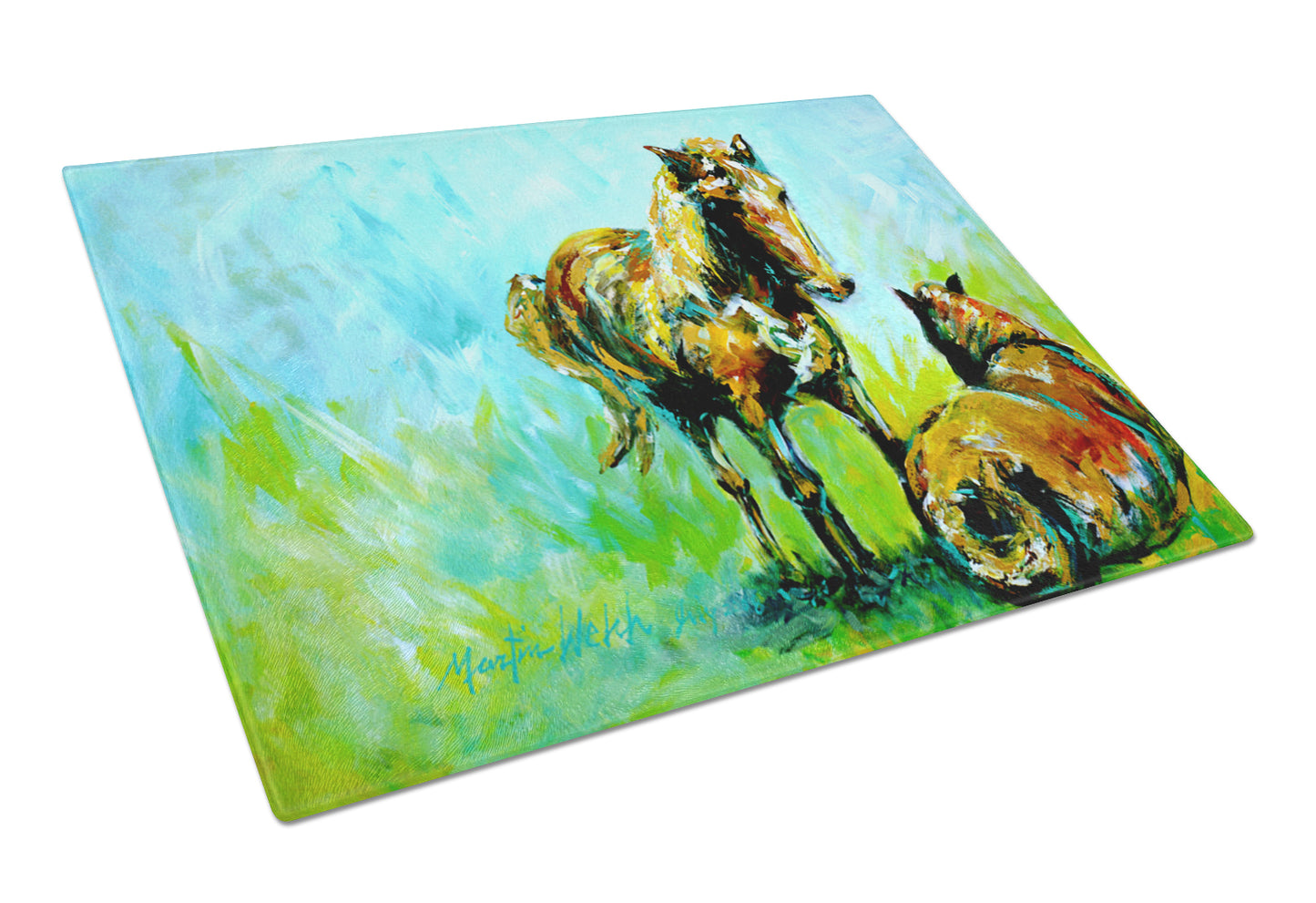 Buy this Horse Grazin Glass Cutting Board Large