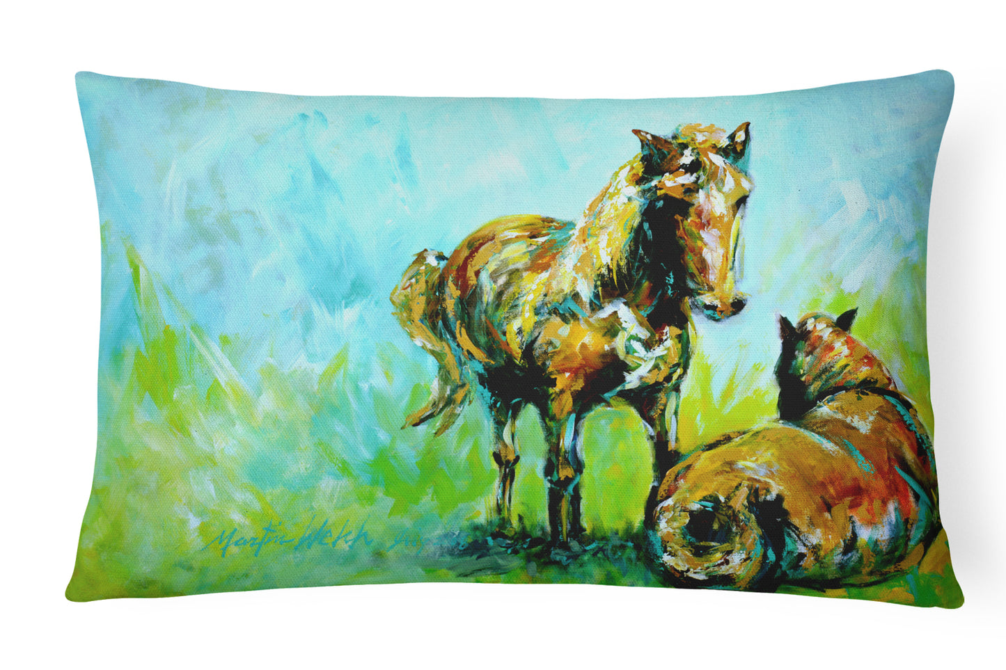 Buy this Horse Grazin Canvas Fabric Decorative Pillow