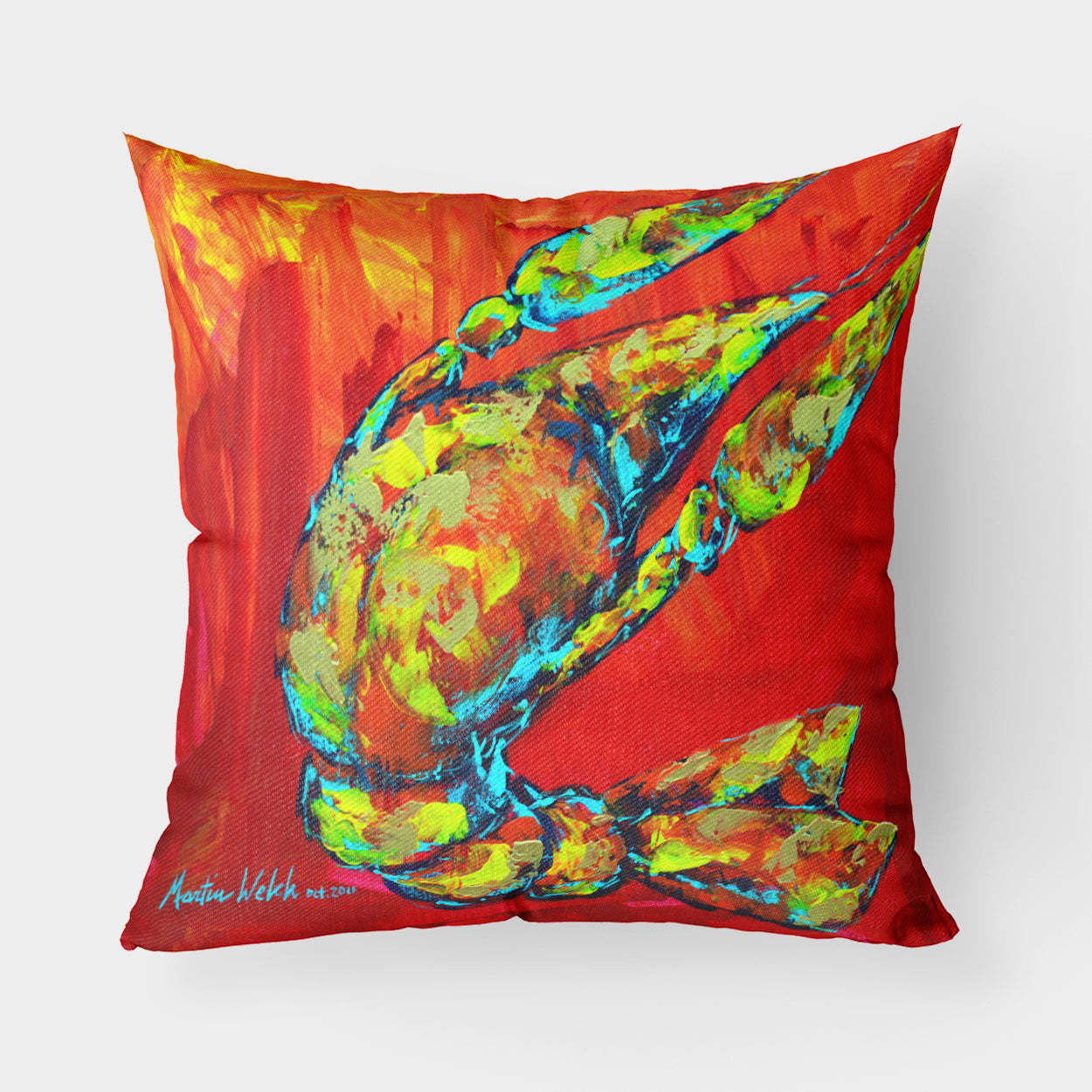 Buy this Crawfish Hot Craw Fabric Decorative Pillow