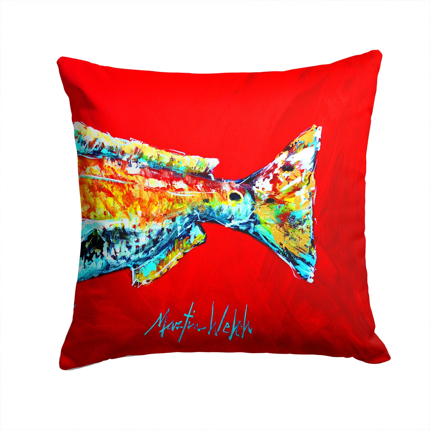 Buy this Red Fish Alphonzo Tail Fabric Decorative Pillow