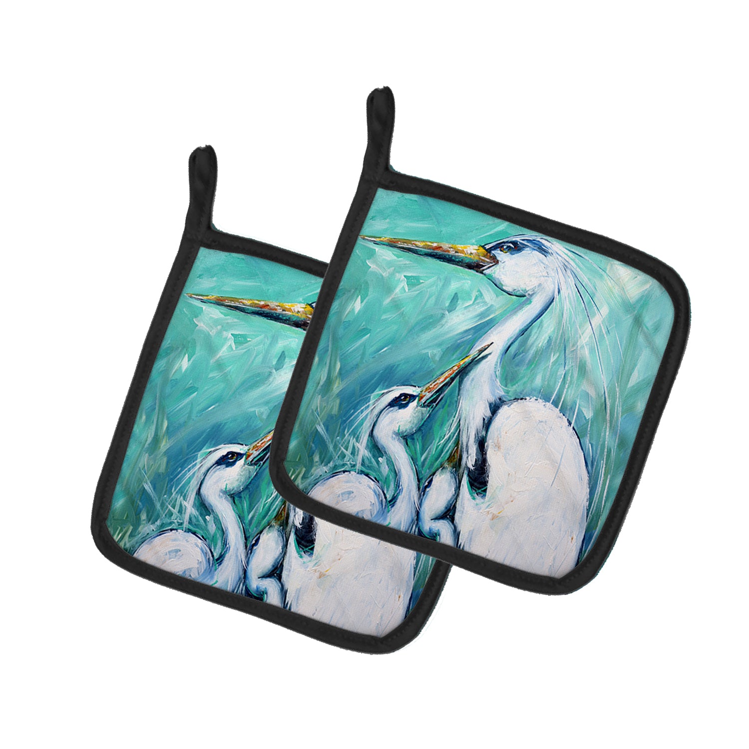 Buy this Mother's Love Egret Pair of Pot Holders