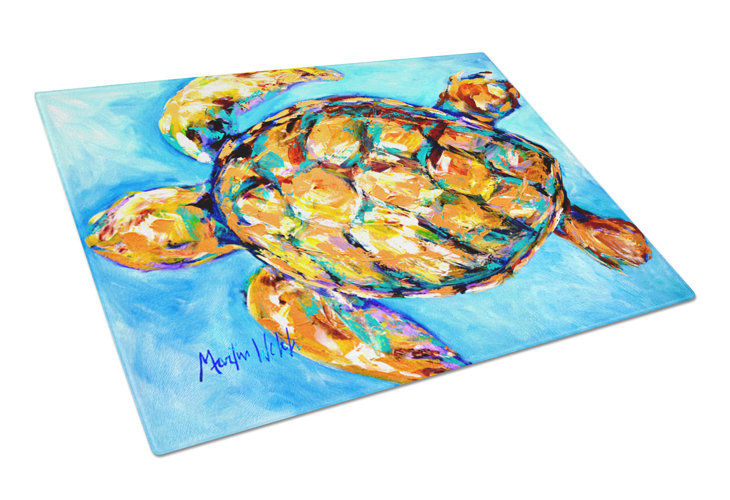 Buy this Sand Dance Turtle Glass Cutting Board Large