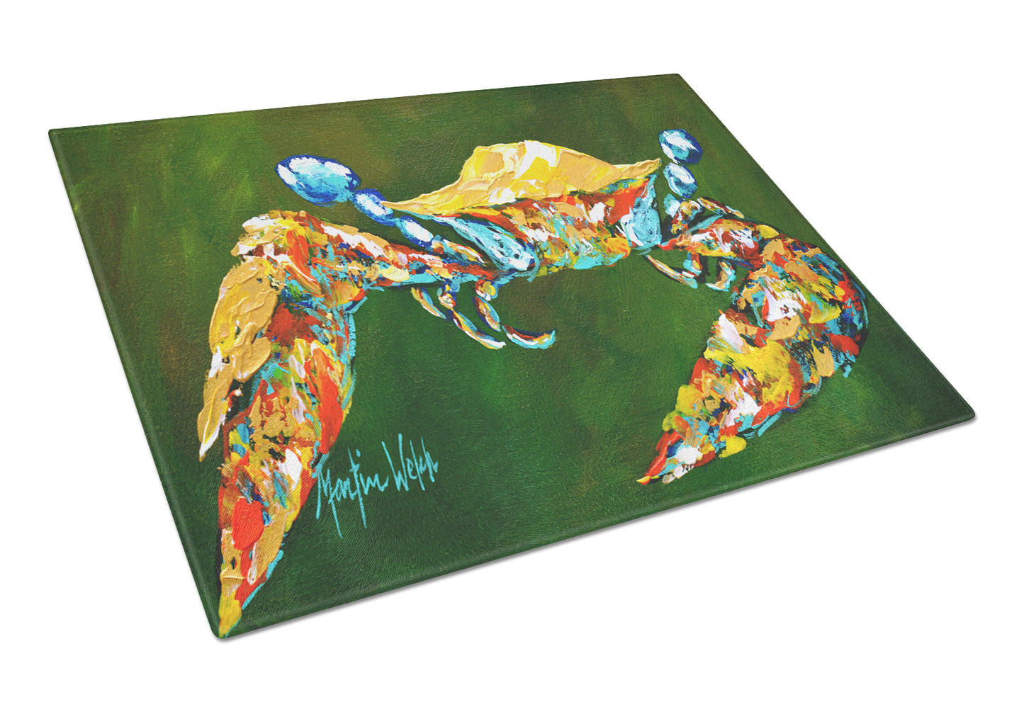 Buy this Go Green Crab Glass Cutting Board Large