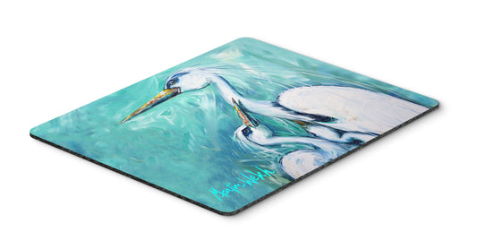Buy this Mother's Love White Crane Mouse Pad, Hot Pad or Trivet