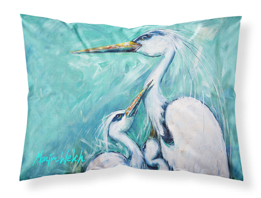 Buy this Mother's Love White Crane Fabric Standard Pillowcase