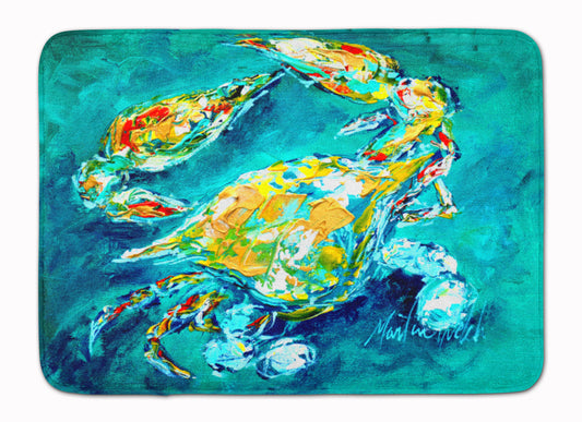 Buy this By Chance Crab in Aqua blue Machine Washable Memory Foam Mat