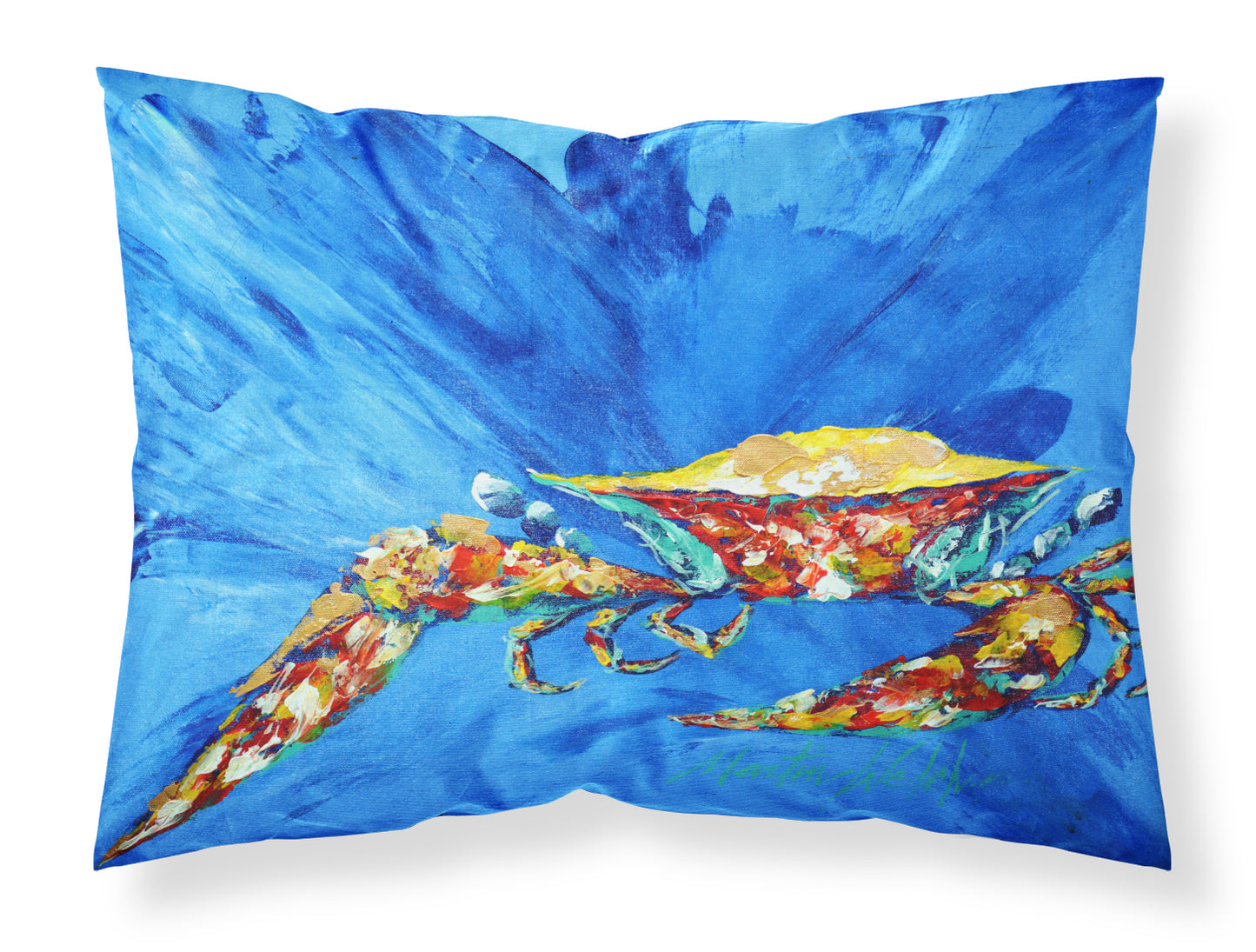 Buy this Big Spash Crab in blue Fabric Standard Pillowcase
