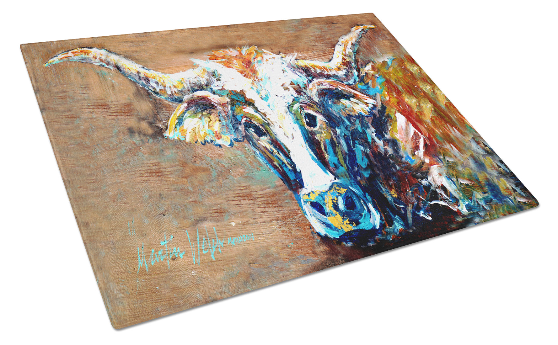 Buy this On the Loose Brown Cow Glass Cutting Board Large