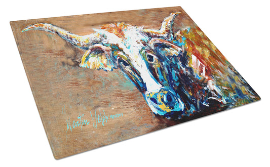 Buy this On the Loose Brown Cow Glass Cutting Board Large