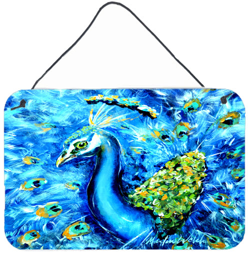 Buy this Peacock Straight Up in Blue Wall or Door Hanging Prints