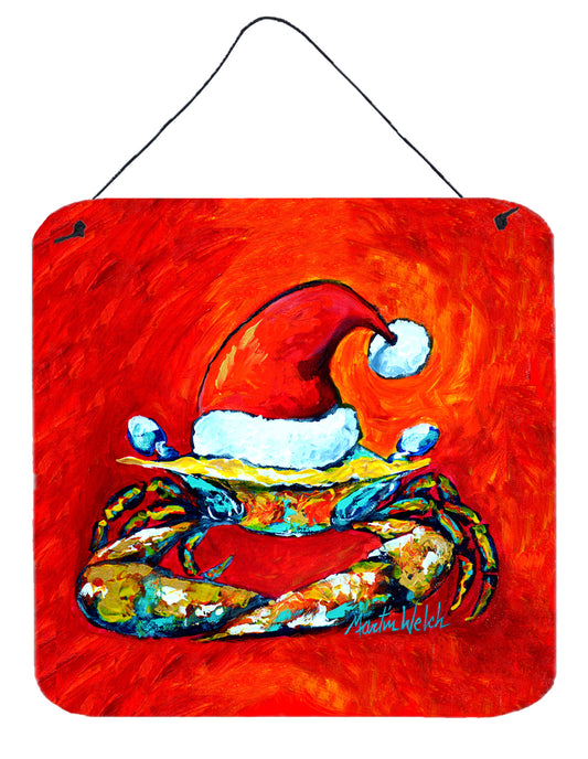 Buy this Crab in Santa Hat Santa Claws Wall or Door Hanging Prints