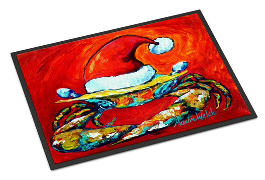 Buy this Crab in Santa Hat Santa Claws Indoor or Outdoor Mat 18x27