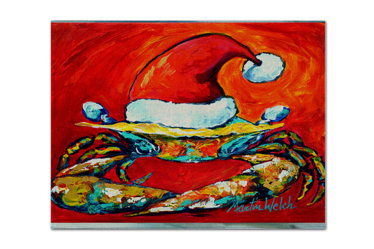 Buy this Crab in Santa Hat Santa Claws Fabric Placemat